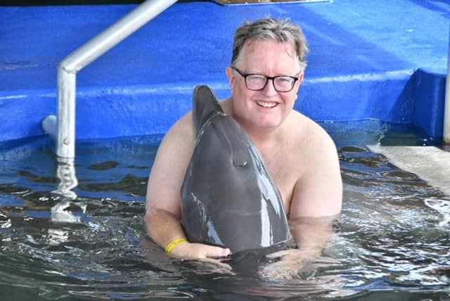 Don with a dolphin