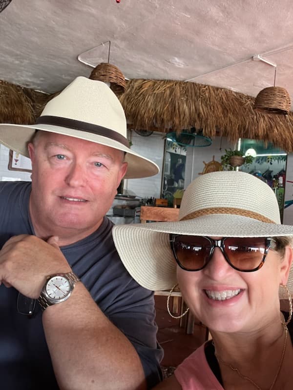 Don and Carmen in Panama hats