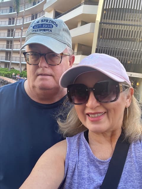 Don and Carmen at a resort
