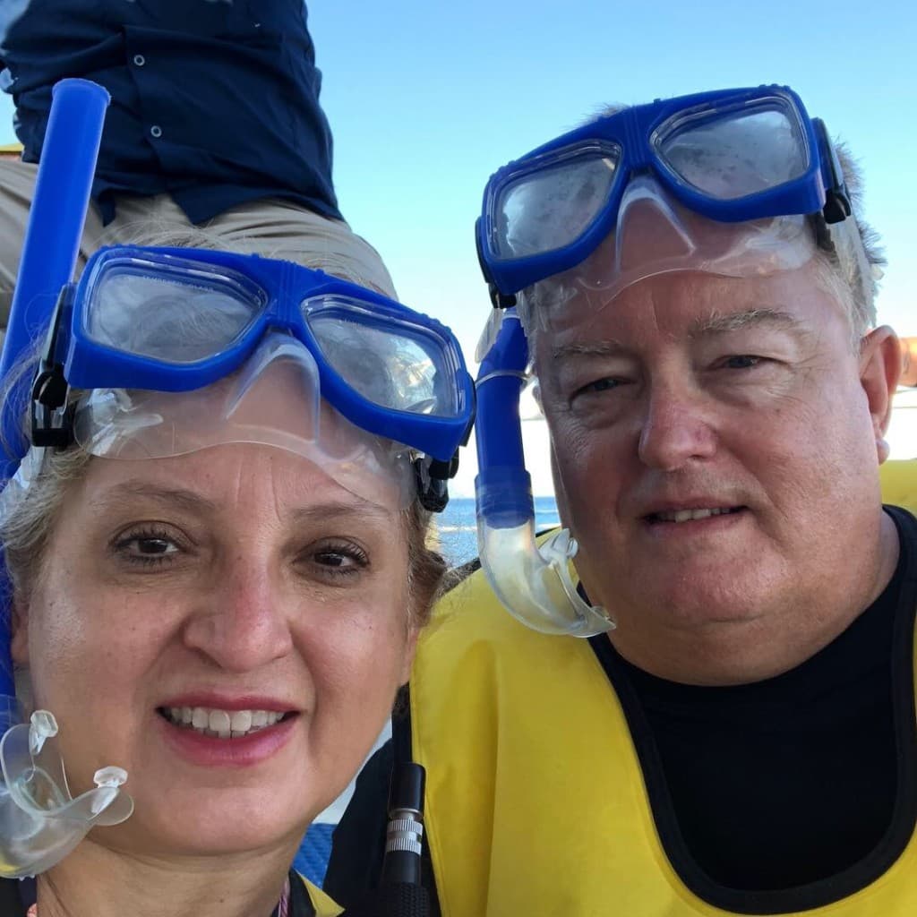 Don and Carmen snorkeling